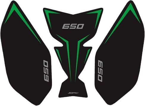 Motorcycle Fuel Tank Protector, Compatible with Kawasaki Ninja 650 Z650 Fuel Tank Pad Non-Slip Gas Tank Sticker Set Rubber Protection Pad (Black) in Saudi Arabia