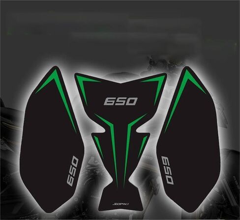 Motorcycle Fuel Tank Protector, Compatible with Kawasaki Ninja 650 Z650 Fuel Tank Pad Non-Slip Gas Tank Sticker Set Rubber Protection Pad (Black) in Saudi Arabia