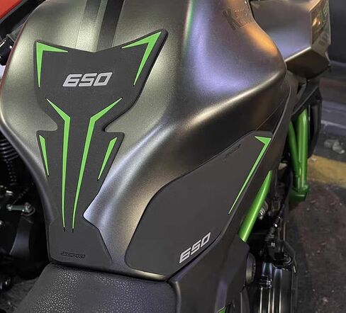 Motorcycle Fuel Tank Protector, Compatible with Kawasaki Ninja 650 Z650 Fuel Tank Pad Non-Slip Gas Tank Sticker Set Rubber Protection Pad (Black) in Saudi Arabia