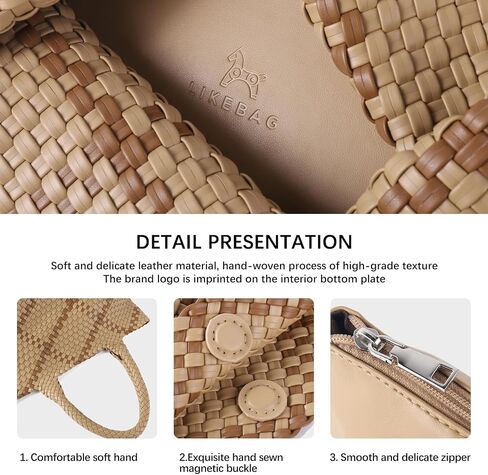 Woven Tote Bag Womens Purse Vegan Leather Shoulder Handbags Fashion Summer Beach Tote Bags Large Travel Totes in Saudi Arabia