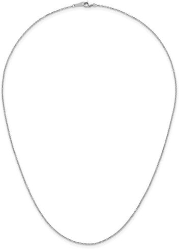 Diamond2Deal قلادة سلسلة كابل صلبة مصقولة بالبلاتين 1.3 ملم من 16 بوصة إلى 30 بوصة للرجال، 4.35 جرام in Saudi Arabia