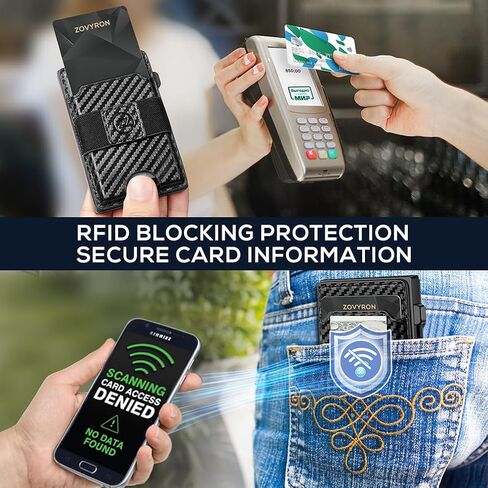 Wallet for Men - 2-in-1 Slim Wallet for Magsafe Wallet with Pop Up Card Holder, RFID Blocking, Minimalist Magnetic Phone Wallet for iPhone 15/14/13/12 Series in Saudi Arabia