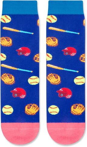 HAPPYPOP Sports Gifts For Boys Kids - Baseball Hockey Soccer Football Basketball Softball Gifts For Boys Girls Socks in Saudi Arabia