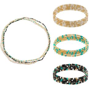 African Waist Beads For Women Colorful 3PCS Layered Belly Body Chain Beach Bikini Waist Jewelry Body Accessories For Women in Saudi Arabia