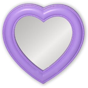Magnetic Locker Mirror, 6.9"x7.3" Heart Magnetic Mirror for School Locker, Locker Accessories Magnetic Makeup Mirror for Girls Bathroom Fridge Office Cabinet Gym Locker (White)