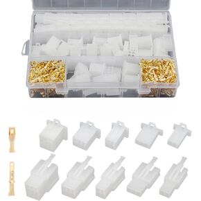 580pcs Wire Connectors Housing Terminal Kit, 2.8mm Pitch 2 3 4 6 9 Pin Male Female Plug Pin Header Crimp Wire Connectors for Motorcycle Scooter Car Truck