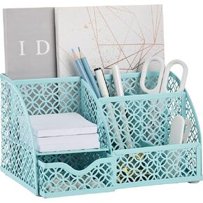 مكتب منظم مكتب شبكي من أنوفا مع 7 أقسام + درج/مكتب مرتب حلوى/حامل أقلام/منظم متعدد الوظائف (أرجواني فاتح) in Kuwait