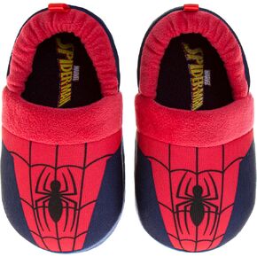Marvel SpiderMan and Avengers Slipper for Kids Boys - Spidey Captain America Hulk Thor House Shoes Indoor Comfy Fuzzy Plush Slippers (toddler/little kid)