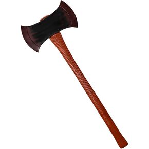 Nicky Bigs Novelties Adult 3-Piece Plastic Hollow Fake Long Axe with Handle Lumberjack Axe Halloween Cosplay Costume Props