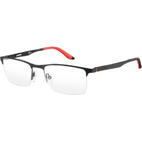 Carrera Men's 8810 Rectangular Prescription Eyewear Frames, Semi Matte Dark Ruthenium, 54mm, 19mm