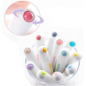 Marker pen Pen for students to copy paper by hand High appearance level marker Creative colorful round highlighters