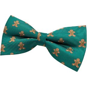 Retreez Christmas Gingerbread Man Woven Pre-tied Bow Tie (5")