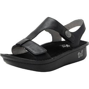 Alegria Womens Kerri - Timeless Comfort, Arch Support and Travel Style - Casual Open Toe T-Strap Platform Leather Sandal