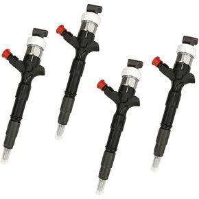 Diesel Fuel Injectors 23670-30050 Appropriate for Hiace 1kd 2kd Premium Fuel Injector Replace 23670 30050, 23670 39095, 23670 39096 Set of 4 Fuel Injectors Part
