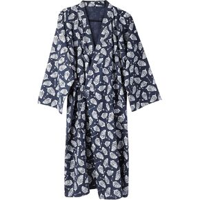 Men Cotton Kimono Robe Dressing Gown Unisex Bathrobe Loose Sleepwear Nightdress in Saudi Arabia