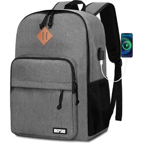 Lightweight Backpack for Men Women, School Backpack for Girls Boys Teen, College High School Backpack with USB Charging Port, Simple Daily use Bookbag, Kids Book Bag, Mochilas Escolares para,Black