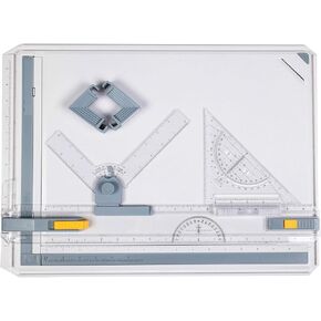 لوحة رسم احترافية من eSynic بمقياس A3، لوحة طاولة صياغة متعددة الوظائف، نظام قياس قابل للتعديل، أدوات صياغة الحركة المتوازية للزاوية مع ملحقات كاملة للطلاب، والمهندس المعماري، إلخ in Kuwait