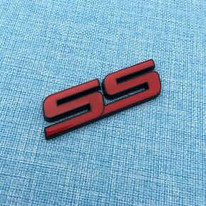 1Pc Front Door SS Emblem 3D Metal Badge Sticker Decals Replacement for 06-10 Chevr-olet 15211285 (White)