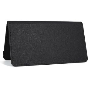 RSAquar Checkbook Cover for Personal Checkbook, Checkbook Holder with RFID Blocking & Built-in Clear Plastic Divider for Duplicate Checks