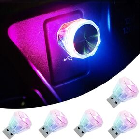 5 قطع من مصابيح USB للجو، مصباح LED ستروب USB، توصيل لمبة LED صغيرة، إضاءة محيطة محمولة RGB، مصباح ديكور للسيارة، المنزل، ديكورات الحفلات