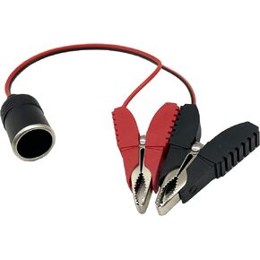 Battery Alligator Clips Extension Cable, Cigarette Lighter Female to 12V red and Black Alligator Clip Battery Terminal Adapter Extension Cable.0.4m(15inch)