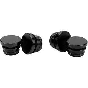 Power Outlet Dust Cap, Cigarette Lighter Socket Cap Aluminium Alloy Impact Proof Colored 4 Pcs for Vehicles (Black)