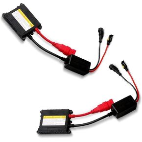 2 PCS Auto Ultra-Thin DC Ballast, 12V 35W Xenon Lamp Splash-proof Sealed All-in-one Bulb Ballast, Portable Auxiliary Lighting Accessory, Suitable for Most Cars and Motorcycles (Black)