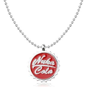 KEYCHIN Nuka Cola Bottle Cap Necklace Vedio Game Fans Gifts Nuka Cola Bottle Opener Jewelry Nuka Game Merchandise