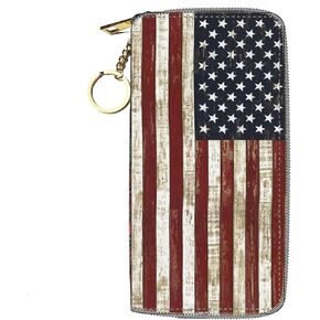 The Skull and Rose Leather Zip Around Wallet Large Capacity Credit Card Long Purse Clutch with Zipper for Women Men