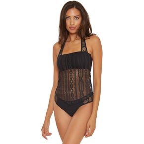 BECCA Women's Color Play Tankini, Adjustable, Tie Back, Swimsuit Tops