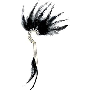 Feather Ear Cuff Earrings Wrap Sparkly Non Piercing Plume Fairy Earings American Indian Style Elf Ear Cuff Cip for Unisex Cosplay Costume Dress Accessories