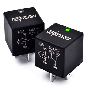 (2 Pack) HD Switch Waterproof Relay w/LED Upgrade Replaces John Deere RE68327 310E 410D 500 710D 335 435C 437D 660D 2755 9120 9230 9330 9410 9430 9460 9510 9530 9560 9630 Dielectric Grease Included