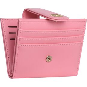 Badiya Small Wallets for Women Bifold Multi Card Case Wallet Slim Credit Card Holder with Zipper Coin Purse