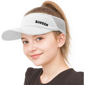 Sukeen Kids Sun Visor Hats for Girls Boys,Lightweight Sports Hat UPF50+ Sun Hat Cooling Headwear Visor for Running Outdoors