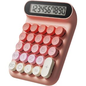 Mechanical Switch Calculator, JS05, Basic 10-Digit Desktop Calculator for Office, School, Home, Business Use (Blue)
