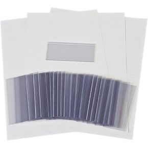Akro-Mils 29302 Clear Protective Plastic Label Holder and Labels for large AkroBins and 30348, 30358, (25-Pack)