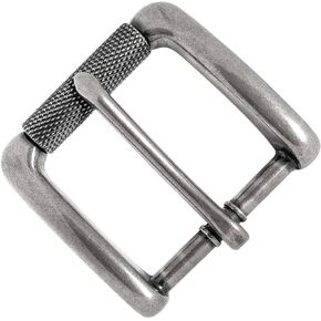 Antiqued Finish Single Prong Roller Replacement Belt Buckle, Fits 1-3/8" wide