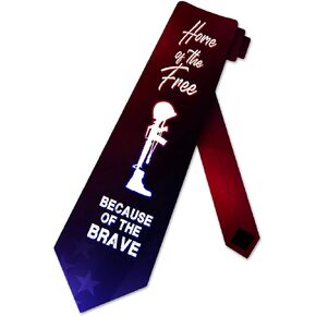 Military Ties Mens Memorial Day Patriotic Necktie