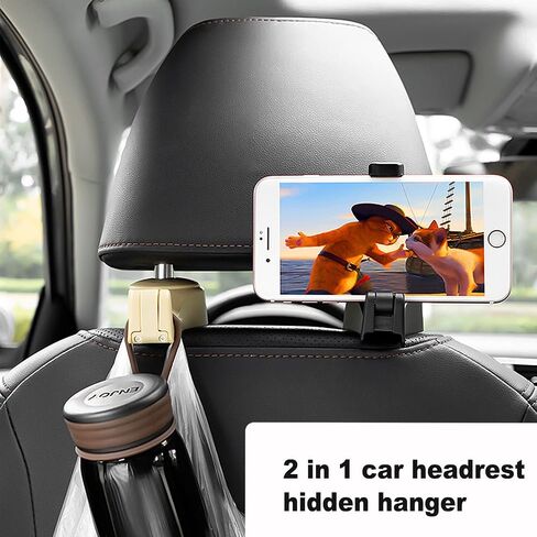ETBIENTÔT 2023 Upgraded Car Seat Hooks 2 Pack - 360° Rotation Hidden Hangers - Keep Your Car Tidy and Organized for Phone, Purse, Grocery Bag & Handbag in Saudi Arabia