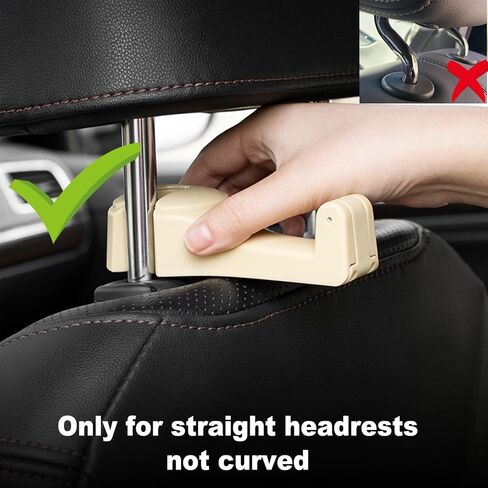 ETBIENTÔT 2023 Upgraded Car Seat Hooks 2 Pack - 360° Rotation Hidden Hangers - Keep Your Car Tidy and Organized for Phone, Purse, Grocery Bag & Handbag in Saudi Arabia