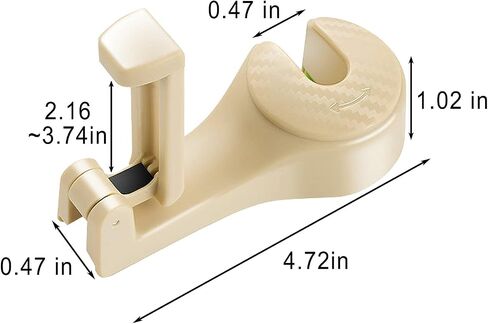 ETBIENTÔT 2023 Upgraded Car Seat Hooks 2 Pack - 360° Rotation Hidden Hangers - Keep Your Car Tidy and Organized for Phone, Purse, Grocery Bag & Handbag in Saudi Arabia