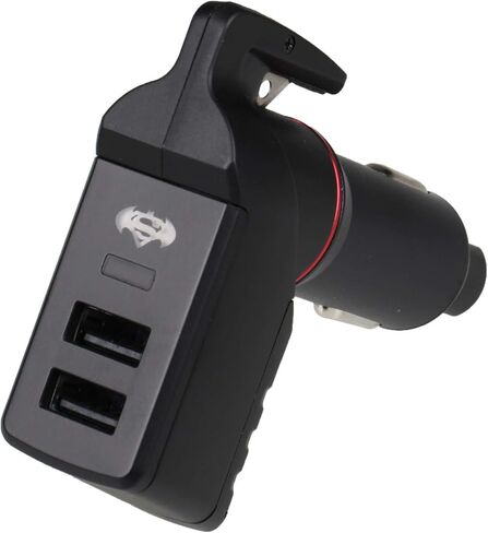 Ztylus Special Design Stinger USB Emergency Escape Tool: Life-Saving Rescue Car Charger, Spring Loaded Window Breaker Punch, Seat Belt Cutter, Dual 2.4A USB Ports (Blue American Flag) in Saudi Arabia