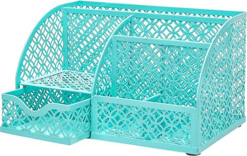 مكتب منظم مكتب شبكي من أنوفا مع 7 أقسام + درج/مكتب مرتب حلوى/حامل أقلام/منظم متعدد الوظائف (أرجواني فاتح) in Kuwait