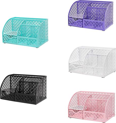 مكتب منظم مكتب شبكي من أنوفا مع 7 أقسام + درج/مكتب مرتب حلوى/حامل أقلام/منظم متعدد الوظائف (أرجواني فاتح) in Kuwait