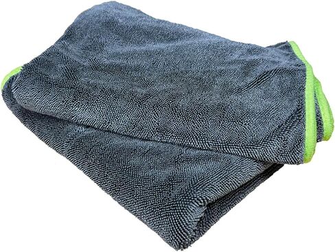 Twist Drying Towel Super Absorbent 600GSM - 35.4'' x 23.6'' inches, Gray Color, Rapid Drying, Large Cleaning, Lint-Free Detailing, High Absorption Microfiber Towels for Cars in Kuwait