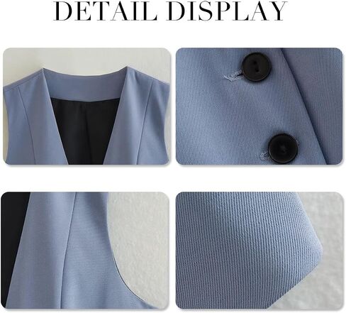 YYNUDA Sleeveless Blazer Vest for Women V Neck Single Breasted Button Down Business Short Waistcoat in Saudi Arabia