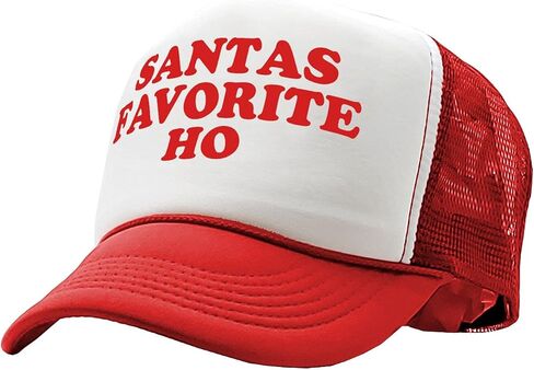 The Goozler - Santas Favorite HO - Christmas Claus Funny - Vintage Retro Style Trucker Cap Hat in Saudi Arabia