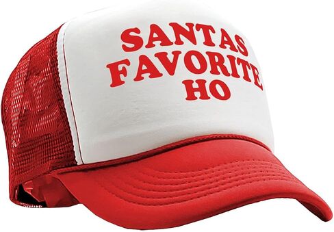 The Goozler - Santas Favorite HO - Christmas Claus Funny - Vintage Retro Style Trucker Cap Hat in Saudi Arabia