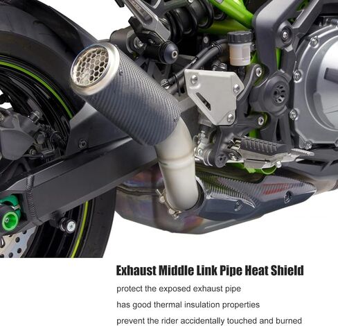 Motorcycle Middle Link Tube Guard,Carbon Fiber Pipe Heat ube Protector Cover Guard for Z900 2017?2019 in Saudi Arabia