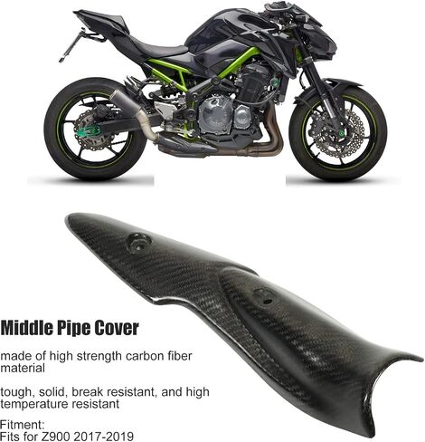 Motorcycle Middle Link Tube Guard,Carbon Fiber Pipe Heat ube Protector Cover Guard for Z900 2017?2019 in Saudi Arabia